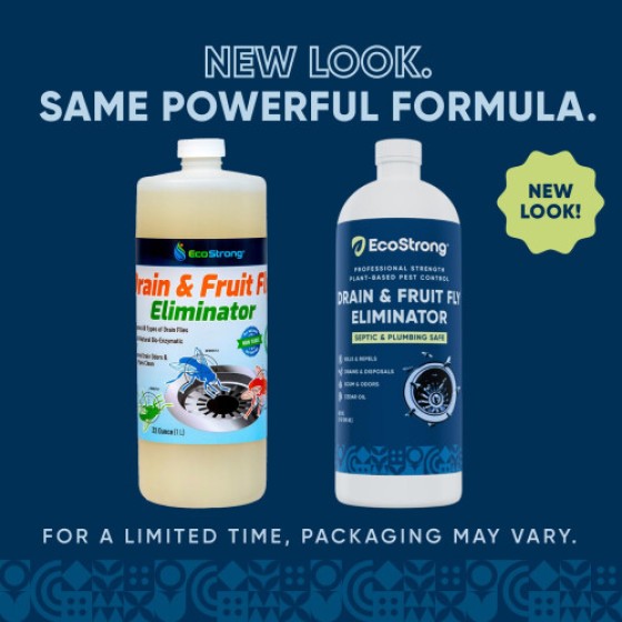 Pembersih saluran pembuangan lalat buah | Penghilang lalat saluran pembuangan | Alami, efektif membasmi serangga terbang kecil, lalat saluran pembuangan, dll. - Cocok untuk semua saluran pembuangan - 32 fl oz